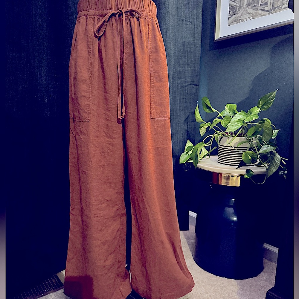 Treasure & Bond Utility Linen Blend Drawstring Pants